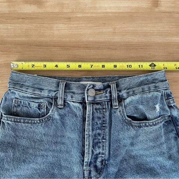 PacSun High Rise Straight Leg Jeans Blue Button Fly Women’s Size 26 - Picture 9 of 12